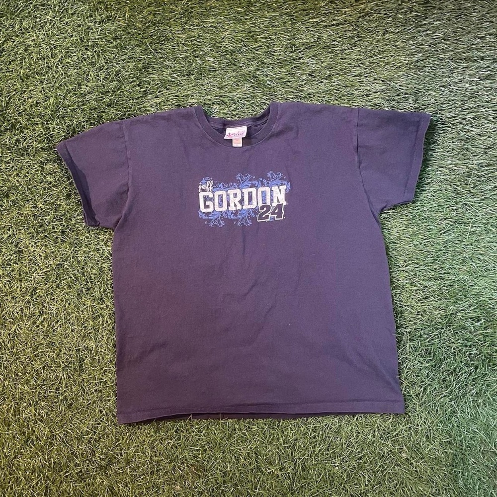 Navy Y2K Jeff Gordon 24 NASCAR T-shirt